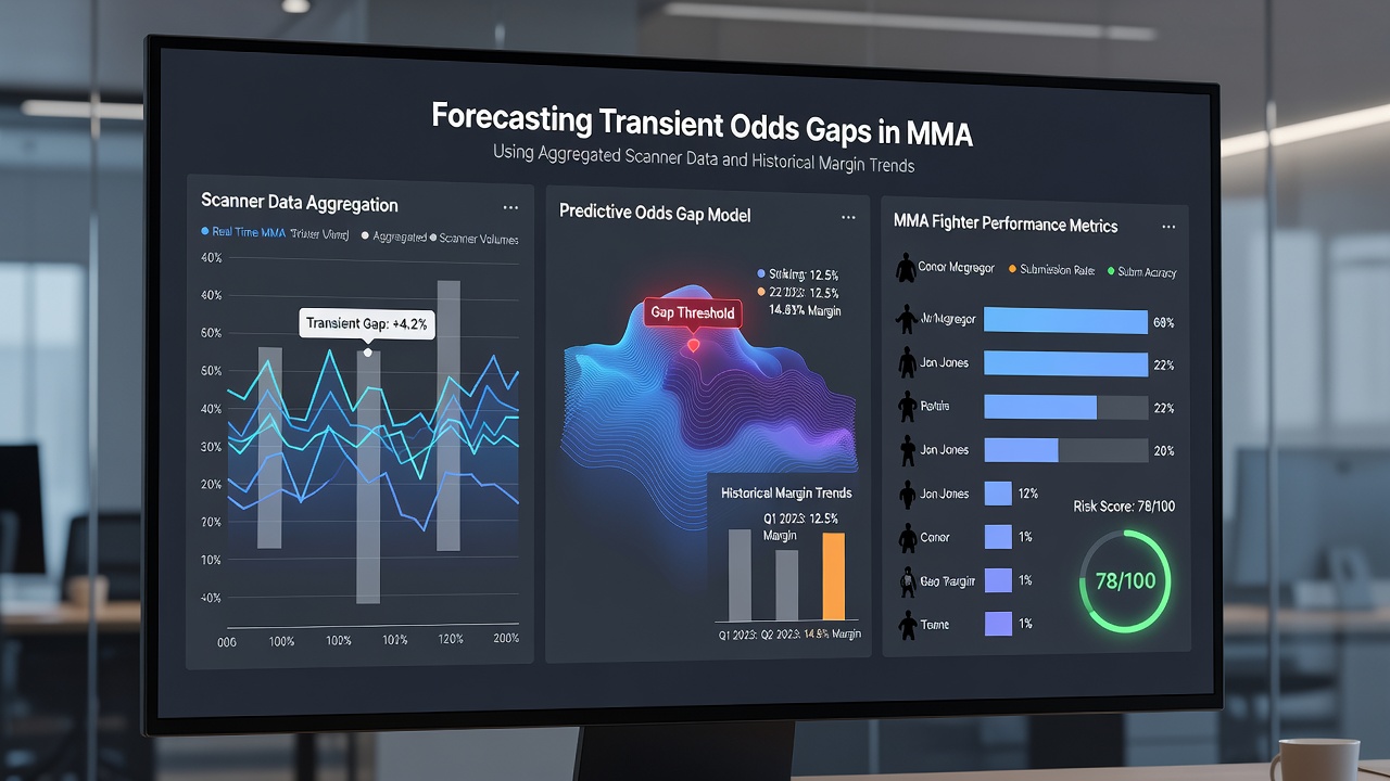 Chart showing historical margin trends overlaid with live MMA odds gaps